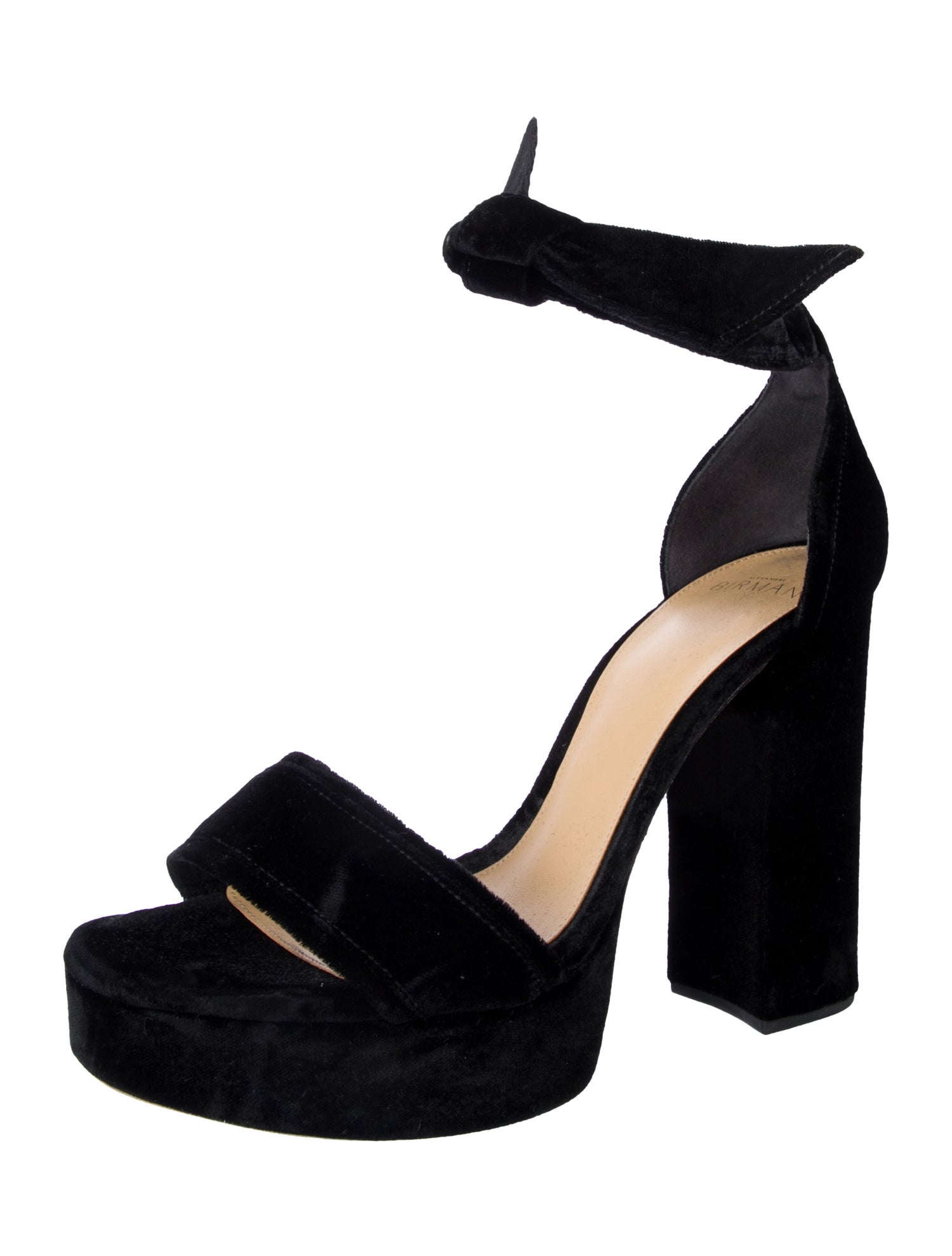 Alexandre Birman Velvet Glitter Accents Sandals