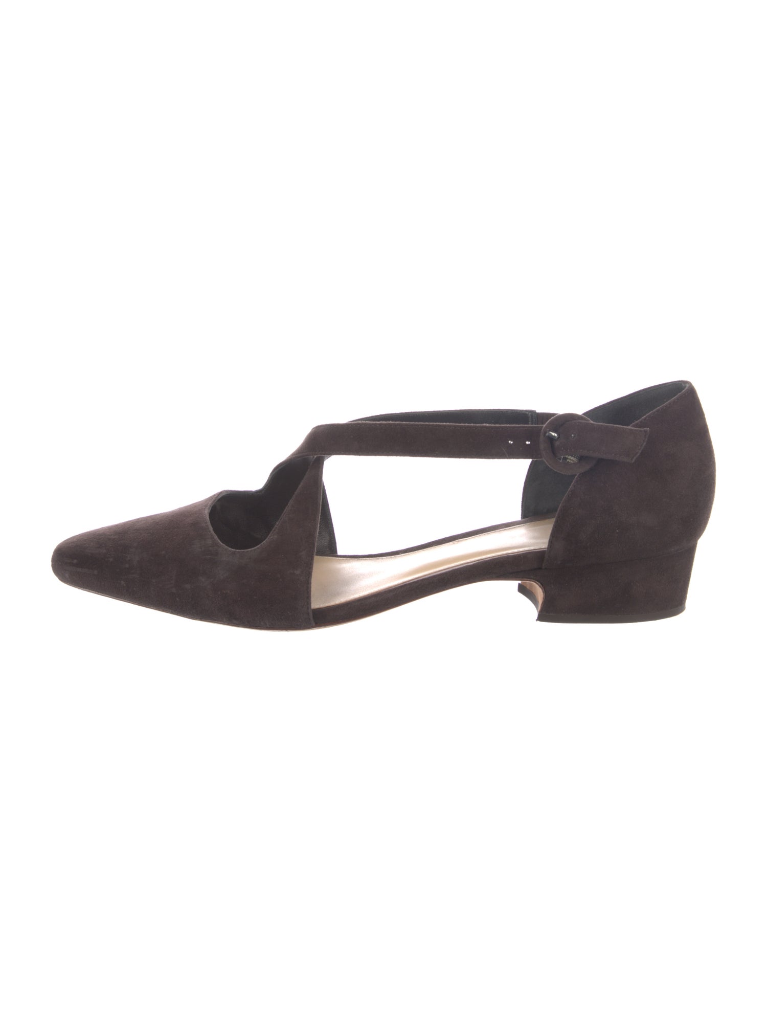 Alexandre Birman Suede T-Strap Pumps