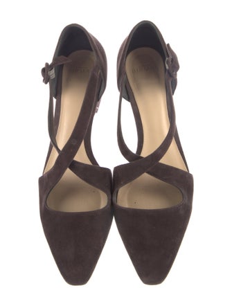 Alexandre Birman Suede T-Strap Pumps