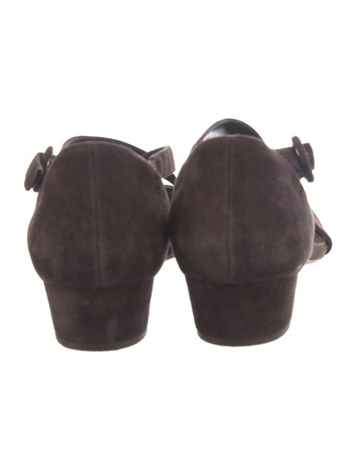 Alexandre Birman Suede T-Strap Pumps