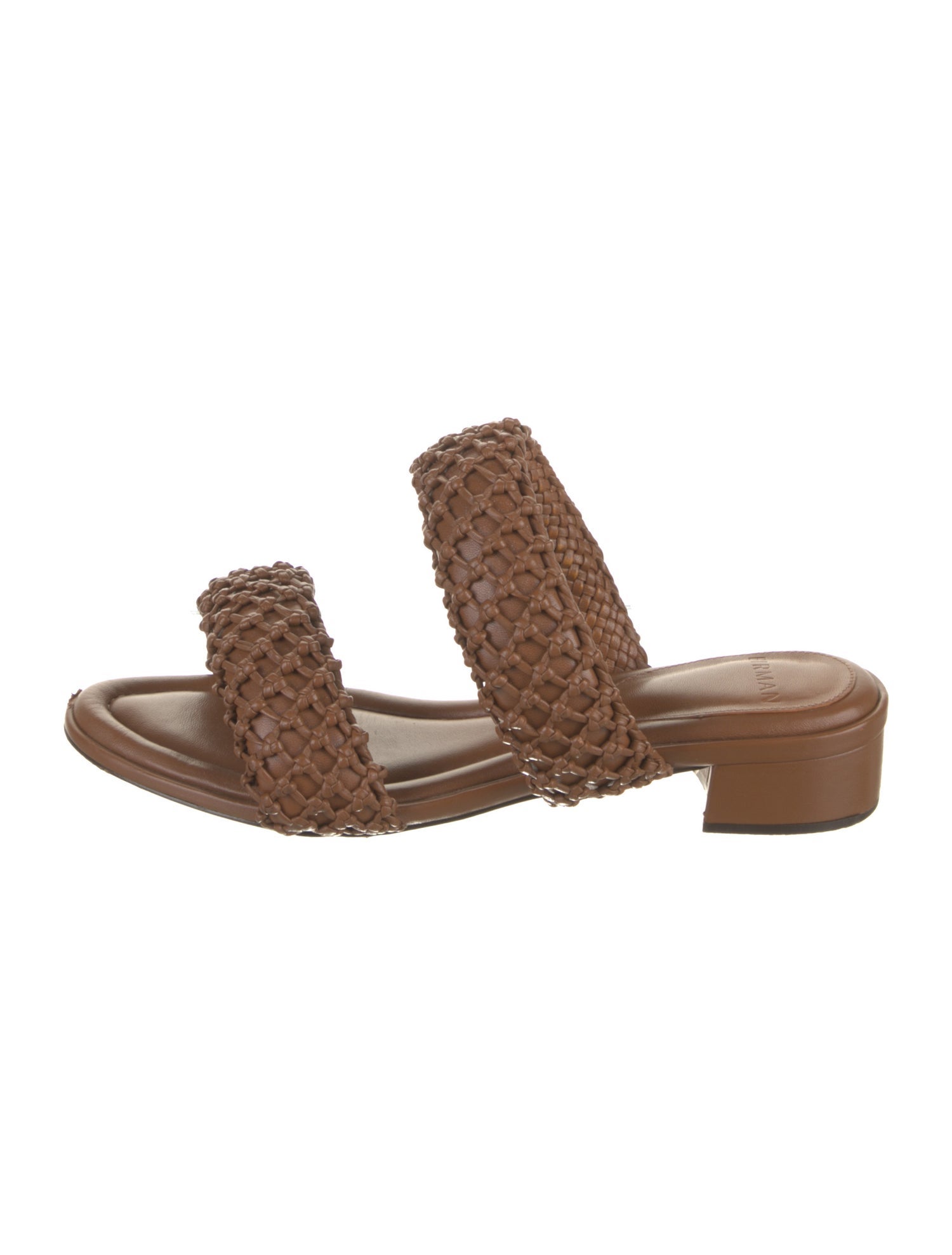 Alexandre Birman Leather Braided Accents Slides