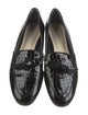 Alexandre Birman Embossed Leather Tassel Accents Mary Jane Flats