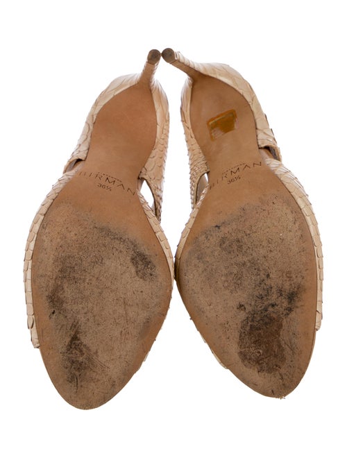 Alexandre Birman Snakeskin Animal Print Mules