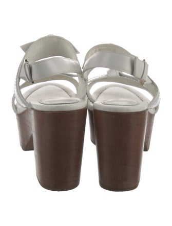 Alexandre Birman Leather Bow Accents Slingback Sandals