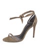 Alexandre Birman Animal Print Bow Accents Sandals