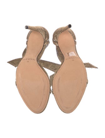 Alexandre Birman Animal Print Bow Accents Sandals