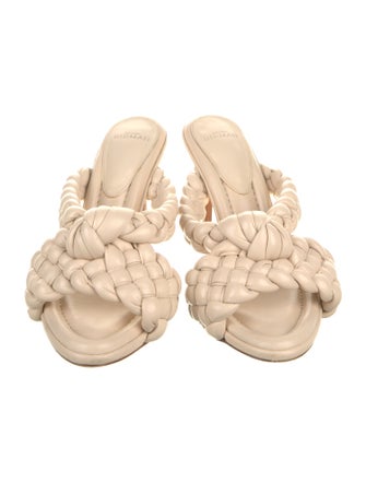 Alexandre Birman Leather Braided Accents Slides