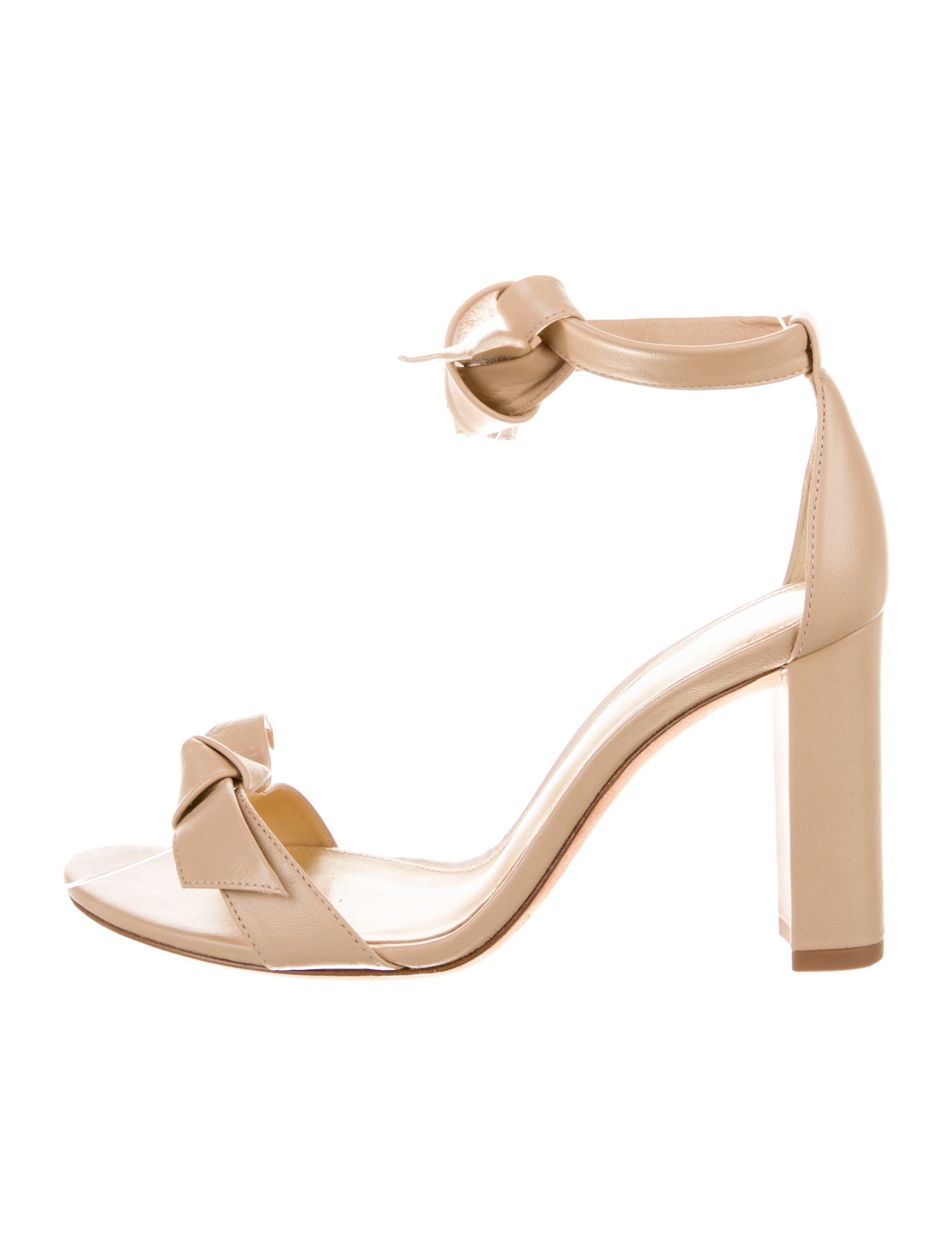 Alexandre Birman Leather Bow Accents Sandals