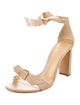 Alexandre Birman Leather Bow Accents Sandals