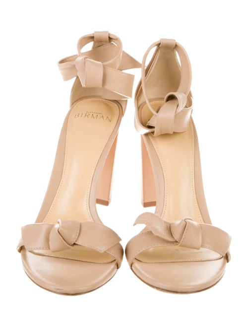 Alexandre Birman Leather Bow Accents Sandals