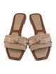 Alexandre Birman Leather Bow Accents Slides