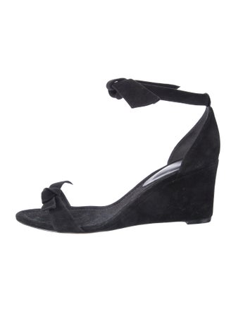 Alexandre Birman Suede Bow Accents Sandals