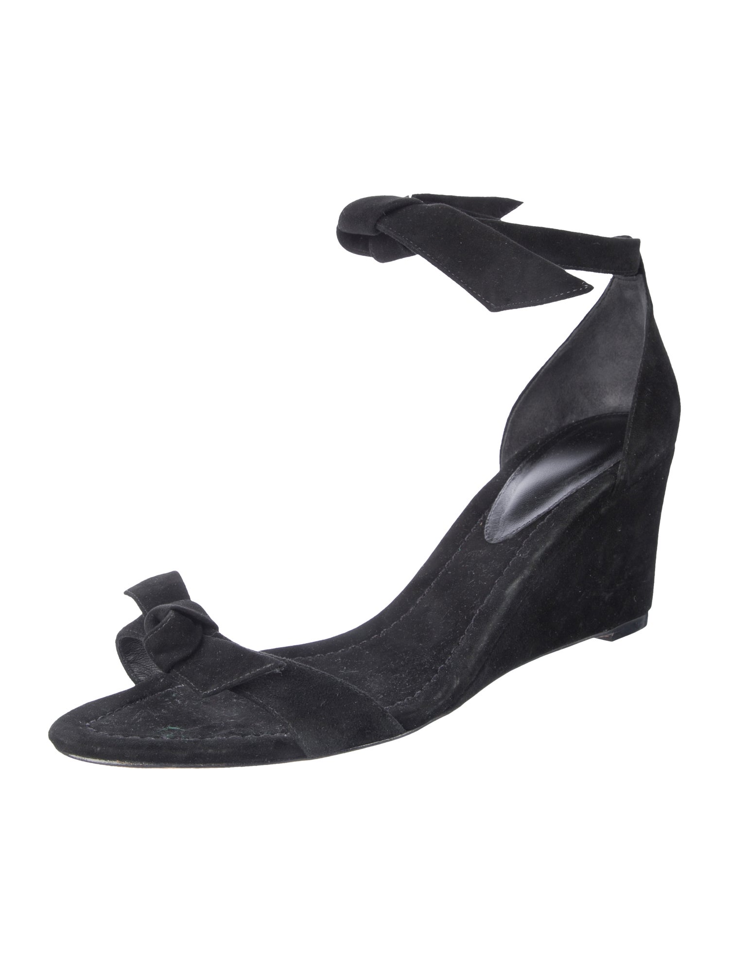 Alexandre Birman Suede Bow Accents Sandals