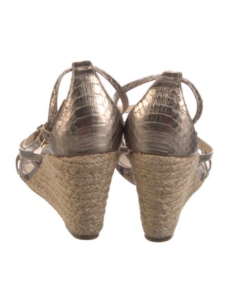 Alexandre Birman Snakeskin Gladiator Sandals