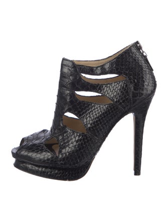 Alexandre Birman Python Animal Print Pumps