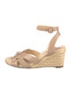 Alexandre Birman Leather Bow Accents Espadrilles