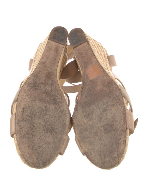 Alexandre Birman Leather Bow Accents Espadrilles