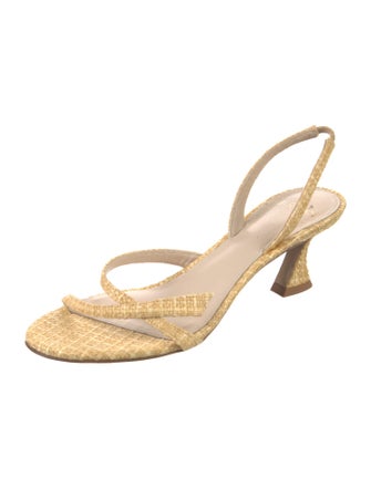 Alexandre Birman Raffia Slingback Sandals