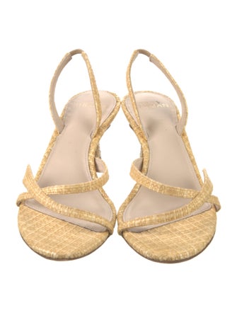 Alexandre Birman Raffia Slingback Sandals