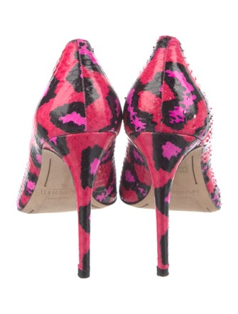 Alexandre Birman Snakeskin Animal Print Pumps