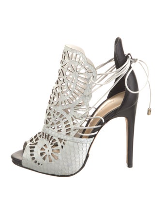 Alexandre Birman Snakeskin Patterned D'Orsay Pumps