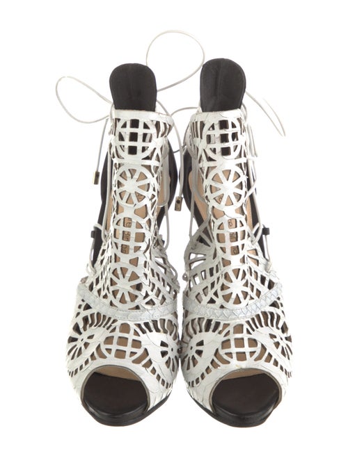 Alexandre Birman Snakeskin Patterned D'Orsay Pumps