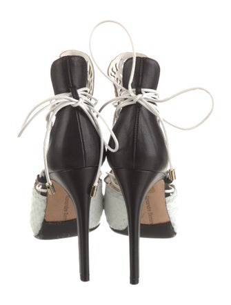 Alexandre Birman Snakeskin Patterned D'Orsay Pumps