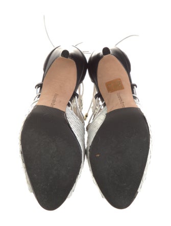 Alexandre Birman Snakeskin Patterned D'Orsay Pumps