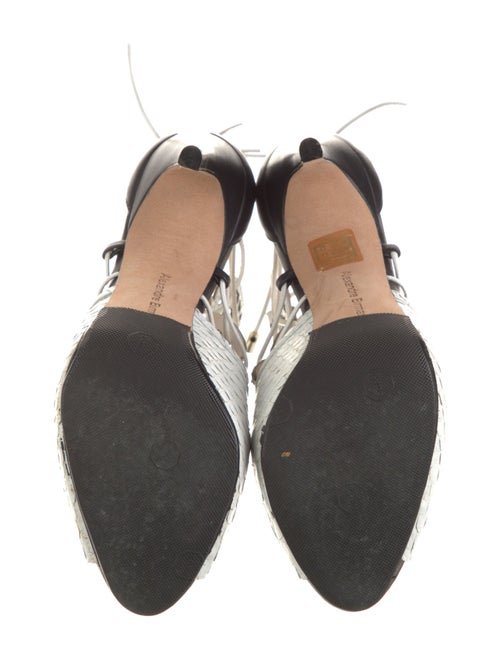 Alexandre Birman Snakeskin Patterned D'Orsay Pumps