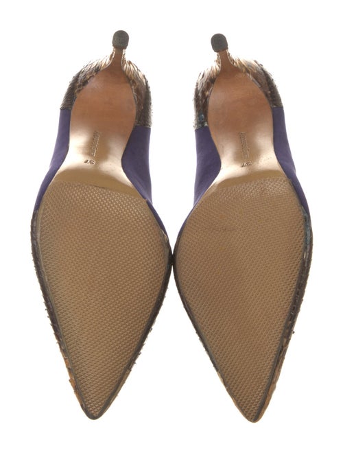 Alexandre Birman Suede Animal Print Pumps