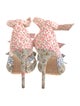Alexandre Birman Floral Print T-Strap Pumps