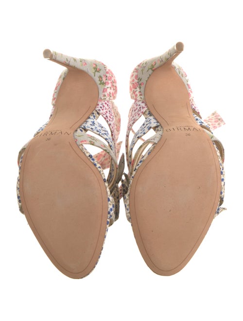 Alexandre Birman Floral Print T-Strap Pumps