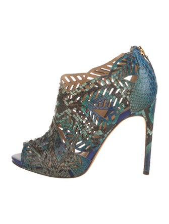 Alexandre Birman Snakeskin Animal Print Boots