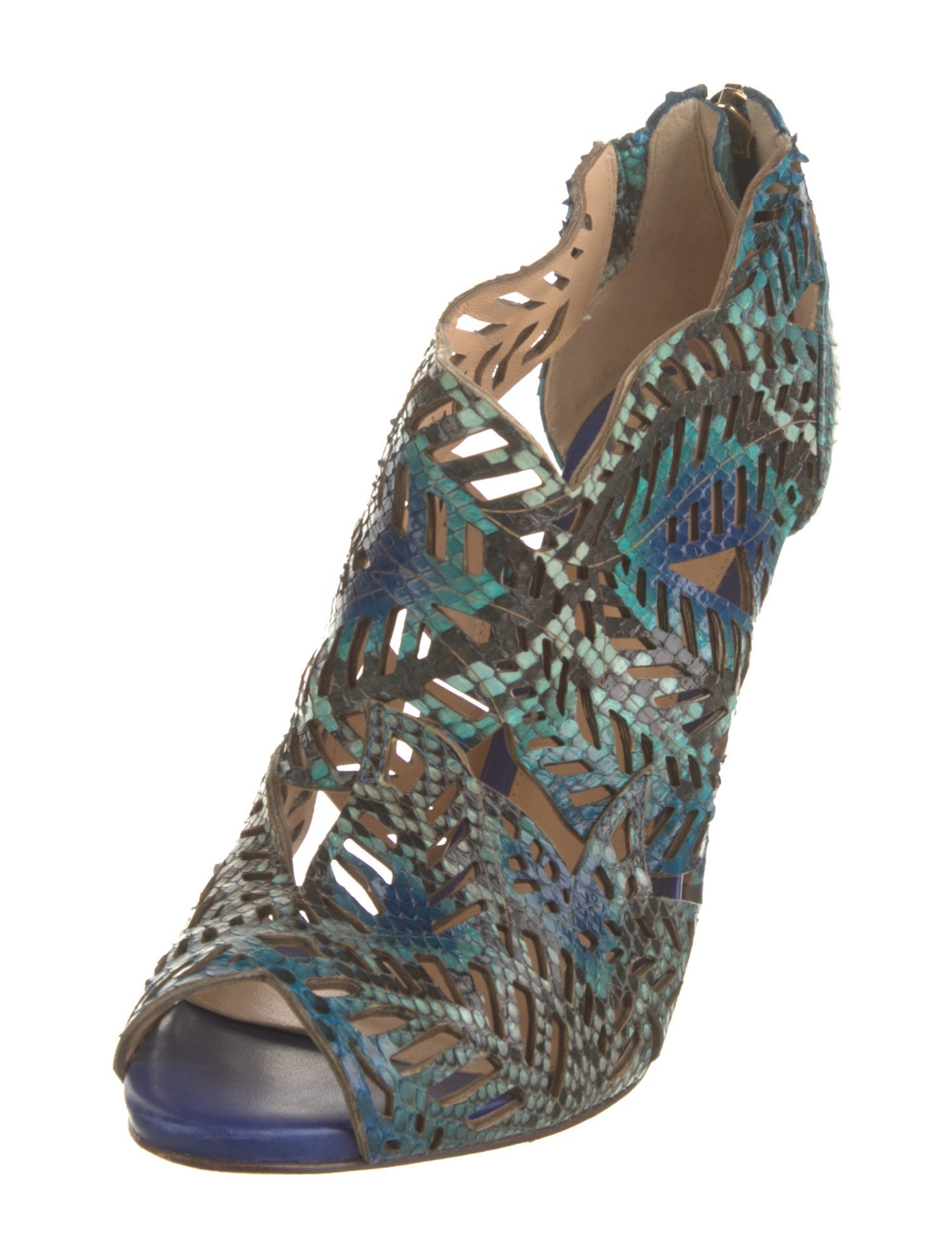 Alexandre Birman Snakeskin Animal Print Boots