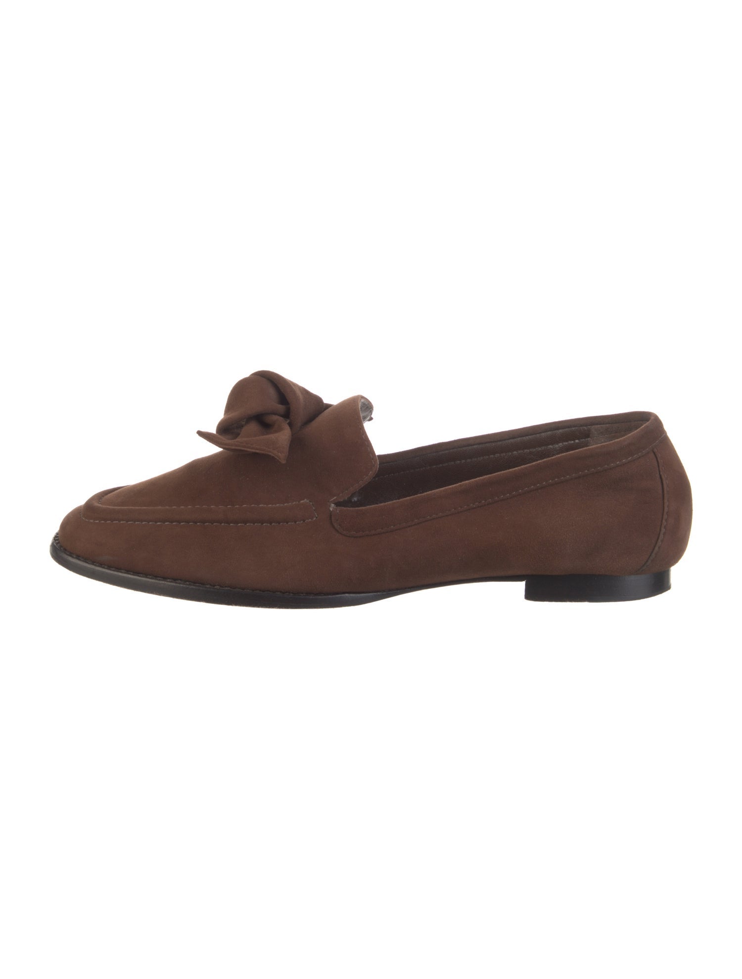 Alexandre Birman Suede Bow Accents Loafers