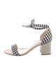 Alexandre Birman Canvas Plaid Print Sandals