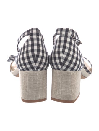 Alexandre Birman Canvas Plaid Print Sandals
