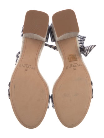 Alexandre Birman Canvas Plaid Print Sandals