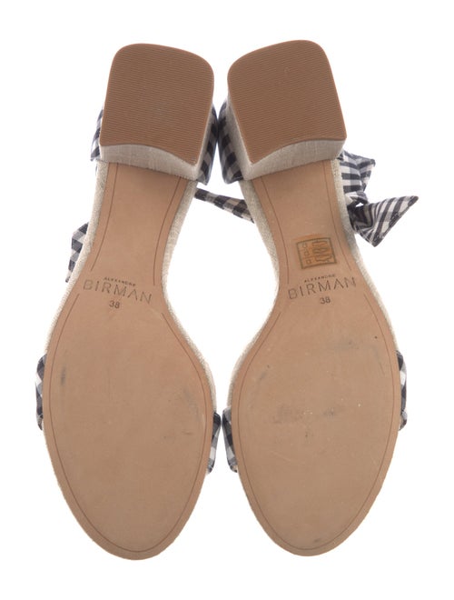 Alexandre Birman Canvas Plaid Print Sandals