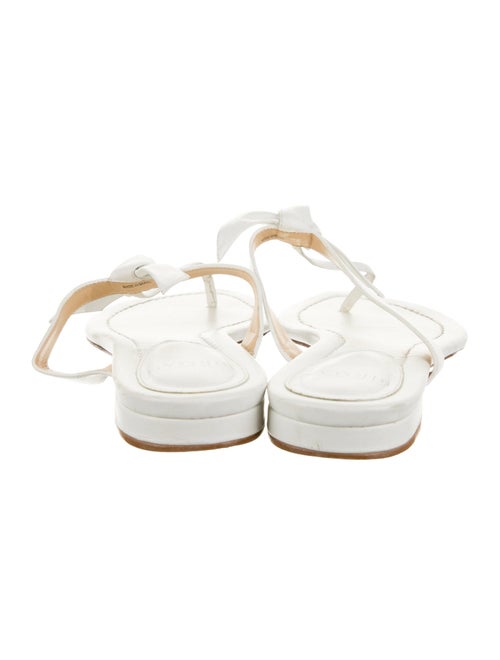 Alexandre Birman Leather Bow Accents Slides