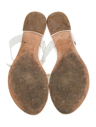 Alexandre Birman Leather Bow Accents Slides