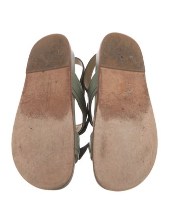 Alexandre Birman Leather Printed Slingback Sandals