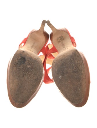 Alexandre Birman Canvas Leather Trim Embellishment Sandals