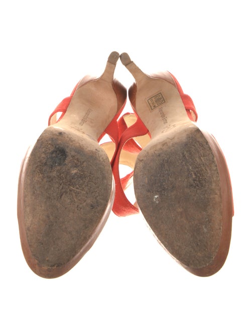 Alexandre Birman Canvas Leather Trim Embellishment Sandals