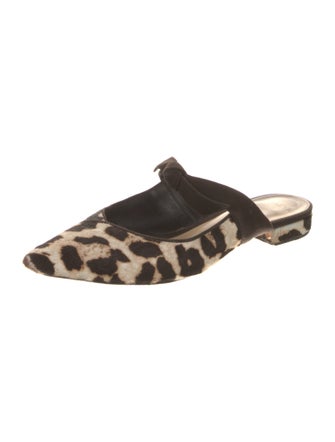 Alexandre Birman Ponyhair Animal Print Mules