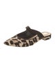 Alexandre Birman Ponyhair Animal Print Mules