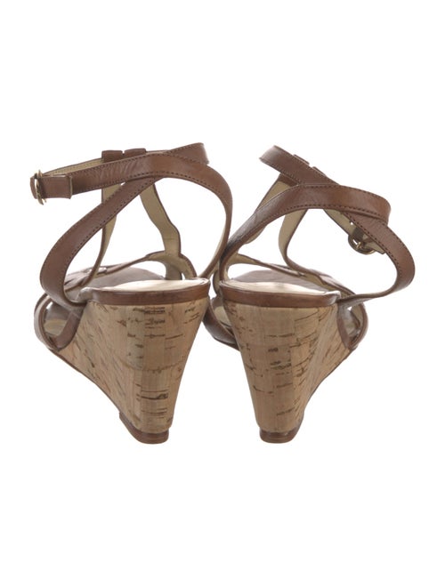 Alexandre Birman Leather Animal Print T-Strap Sandals