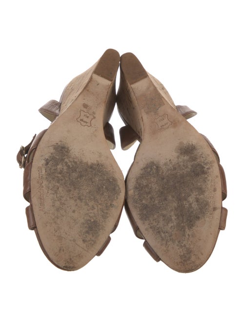 Alexandre Birman Leather Animal Print T-Strap Sandals