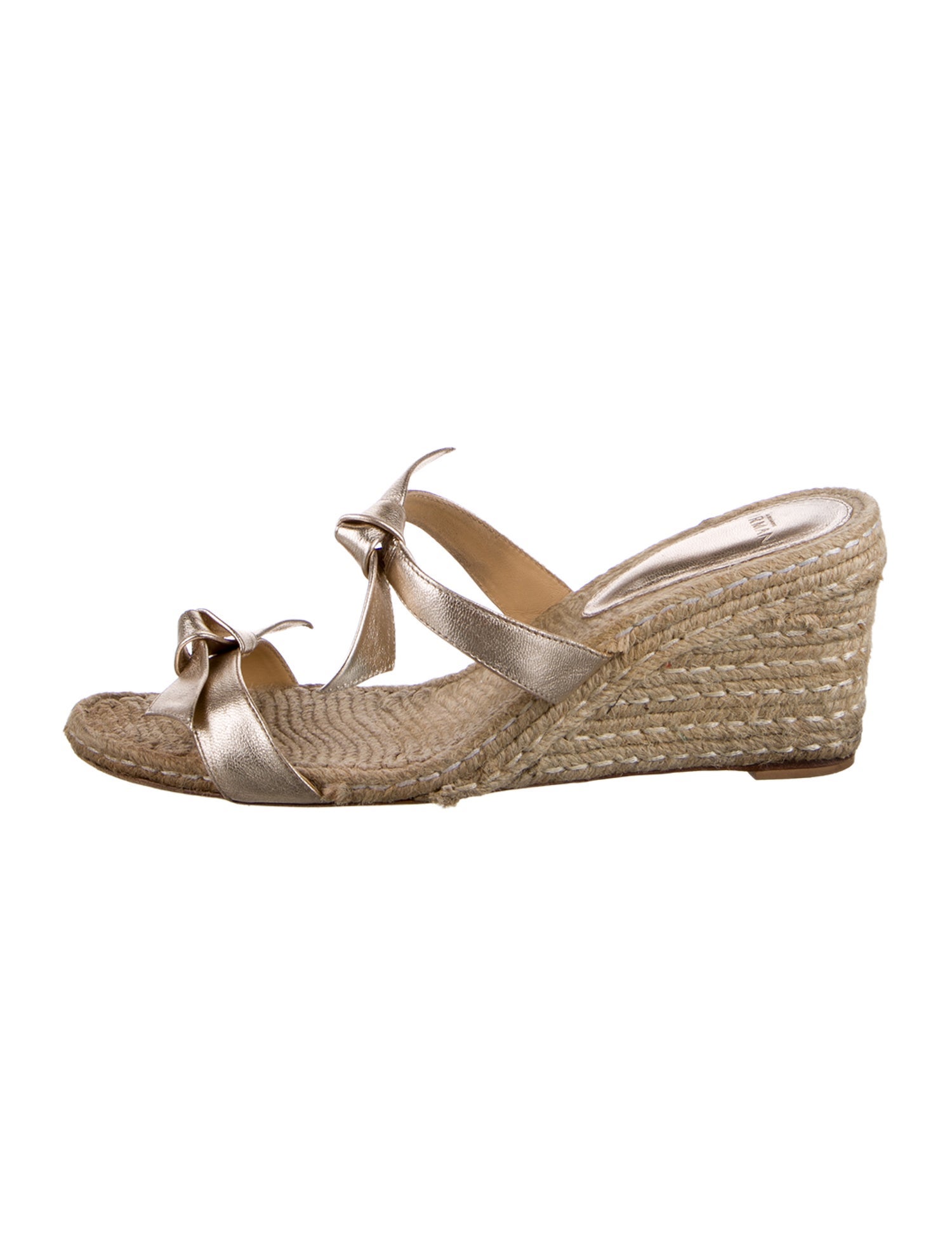 Alexandre Birman Leather Colorblock Pattern Espadrilles