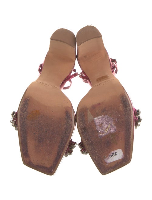 Alexandre Birman Patent Leather Crystal Embellishments Sandals